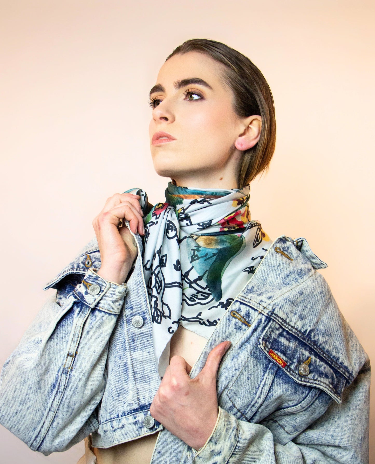 Carré de soie Acqua, Fleurs d'Eau