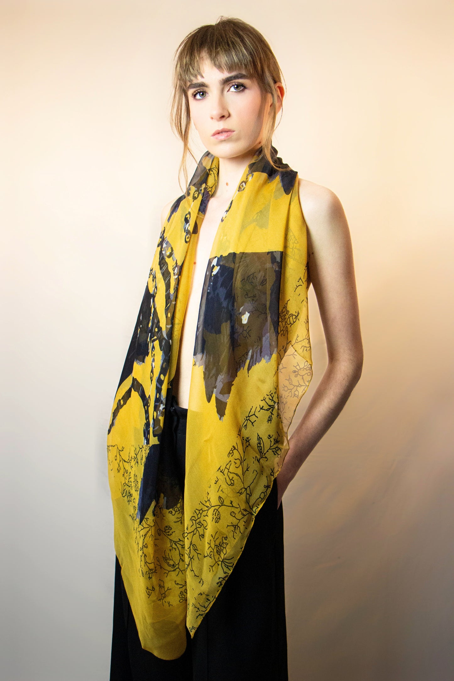 Carré de soie Ardente, Bouquet d'Été