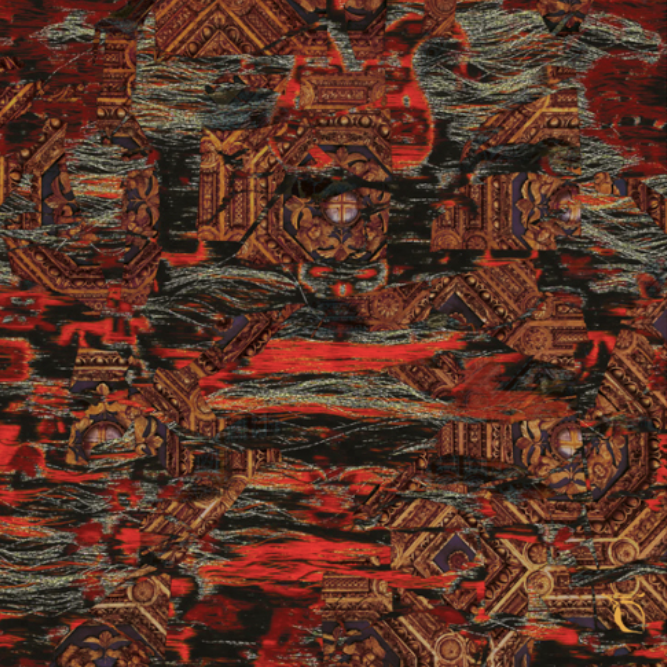 Carré laine et soie Barda, Le Palais Pourpre