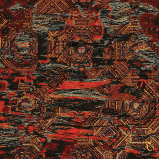 Carré laine et soie Barda, Le Palais Pourpre